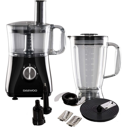 Daewoo 750W Plastic Compact Food Processor with 2L Bowl and 1.8L Blender Jug