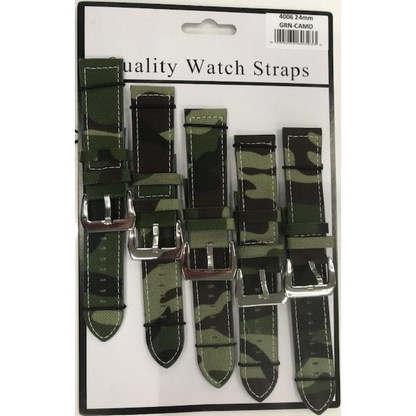 4006 24MM CAMO GREEN WATCH STRAPS PK5
