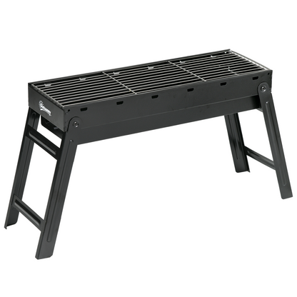 Outsunny Portable Charcoal Grill with Pull-Out Charcoal Basin
