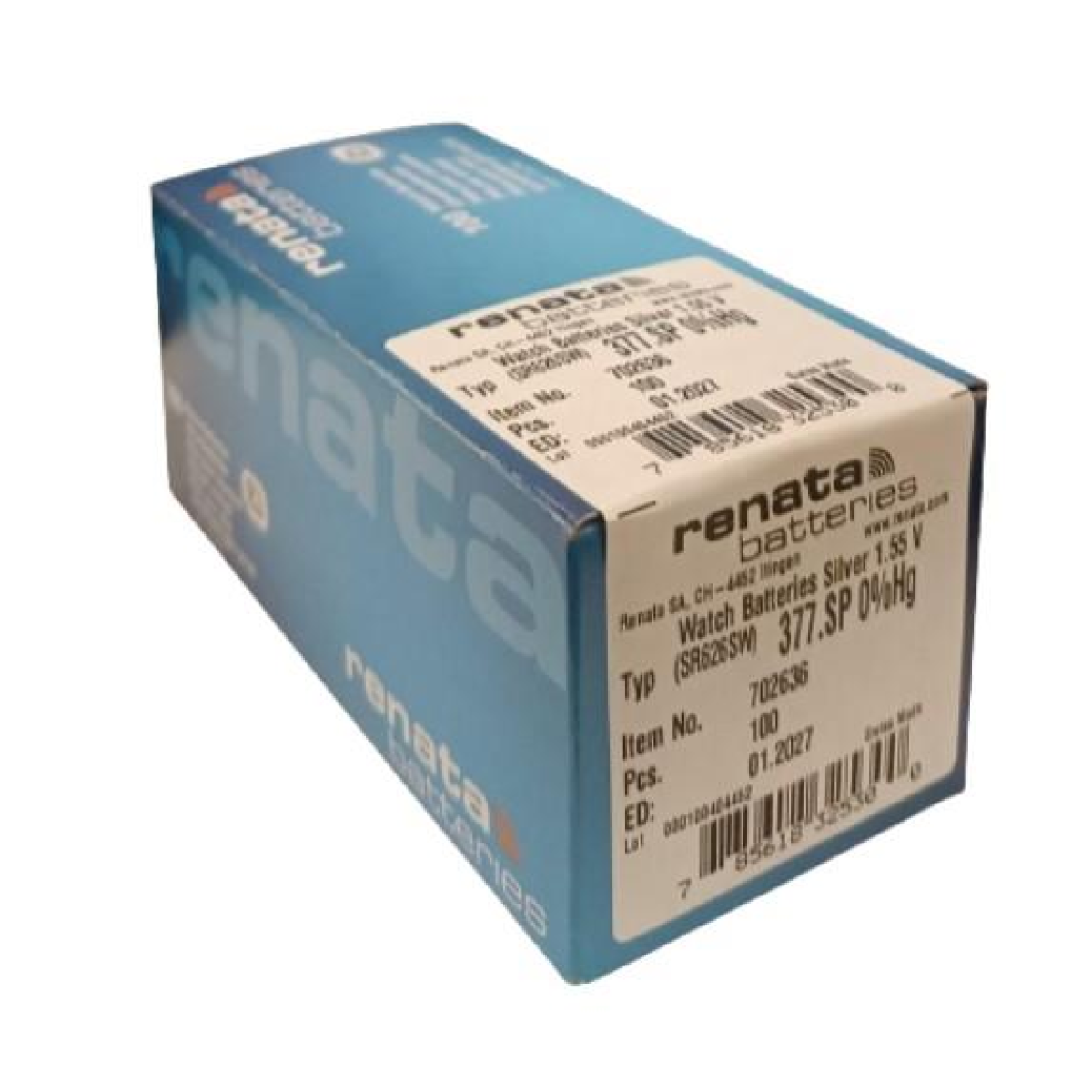 RENATA SP 377 Watch Batteries Pack of 100