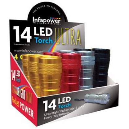 Infapower 14 LED Ultra Aluminium Torch (Pack of 12)