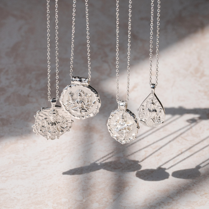 Goddess Lakshmi Necklace (Silver)