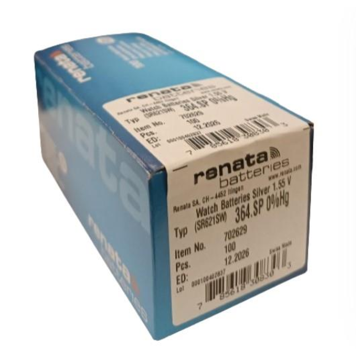 RENATA SP 364 Watch Batteries Pack Of 100