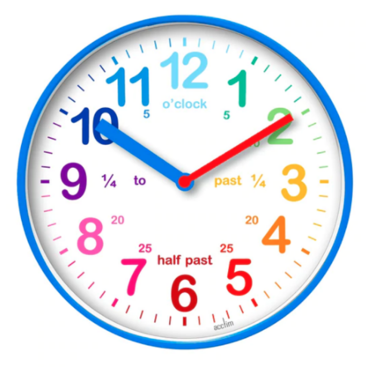 Acctim Kid's Time Teacher Wickford Blue Wall Clock 22529