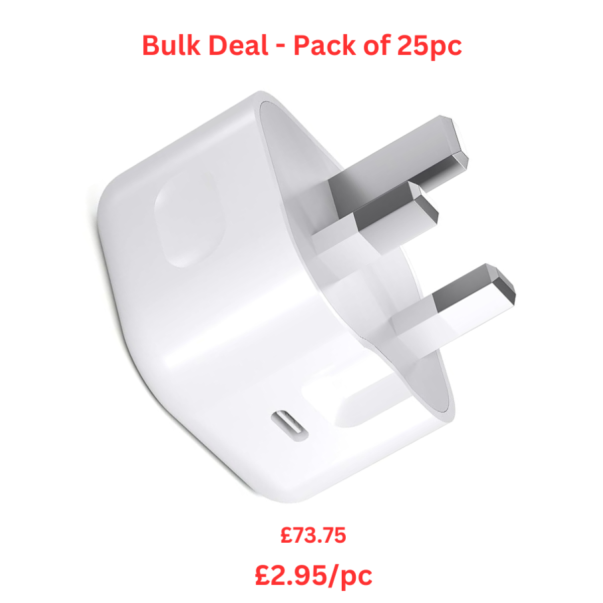 Ven-Dens 20w Type C Travel Wall Plug Fast Charging Power Adapter Bulk Pack 25PC