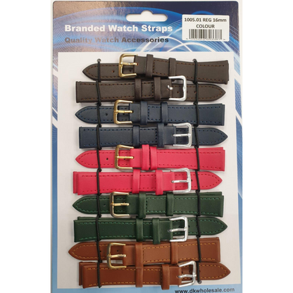 Leather Coloured Watch Straps Pk10 size 20mm 1005.01