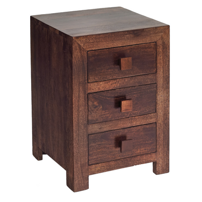 Toko Dark Mango 3 Drawer Bedside