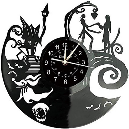 Vinyl Wall Clock Silent Battery Operated Fantasy Animation Theme Kid's Clock Home Kitchen Bedroom Decor Birthday Christmas Valentine Day Creative Gift for Women Friends and Family.