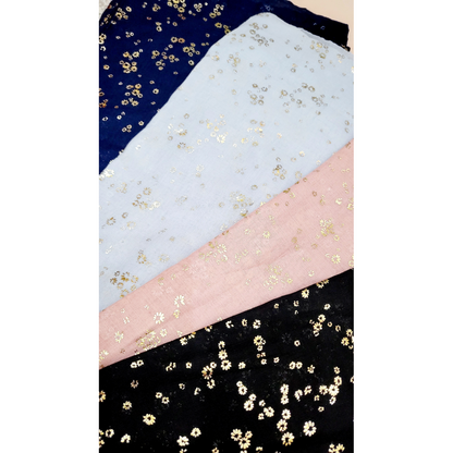 Flower Cluster Shimmer Scarf Pack of 12