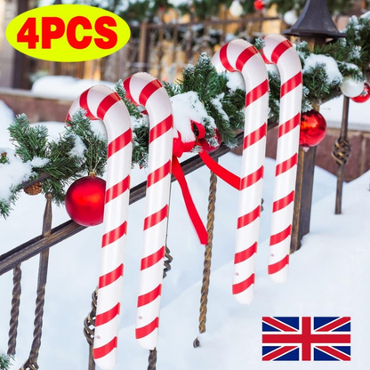 4 Christmas Inflatable Candy Cane Giant Blow Up Candy Stick for Christmas