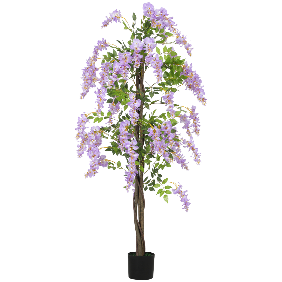 HOMCOM Artificial Wisteria Flower with 756 Leaves and 54 Flowers, Purple