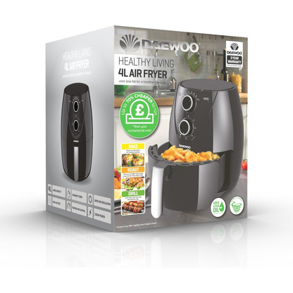 Daewoo Manual 4L Air Fryer Bake Roast Grill
