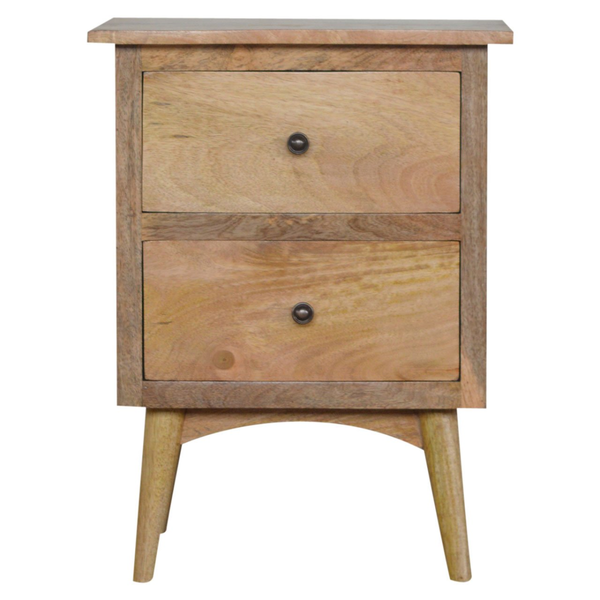 Artisan Furniture Solid Wood Nordic Style Bedside with 2 Drawers