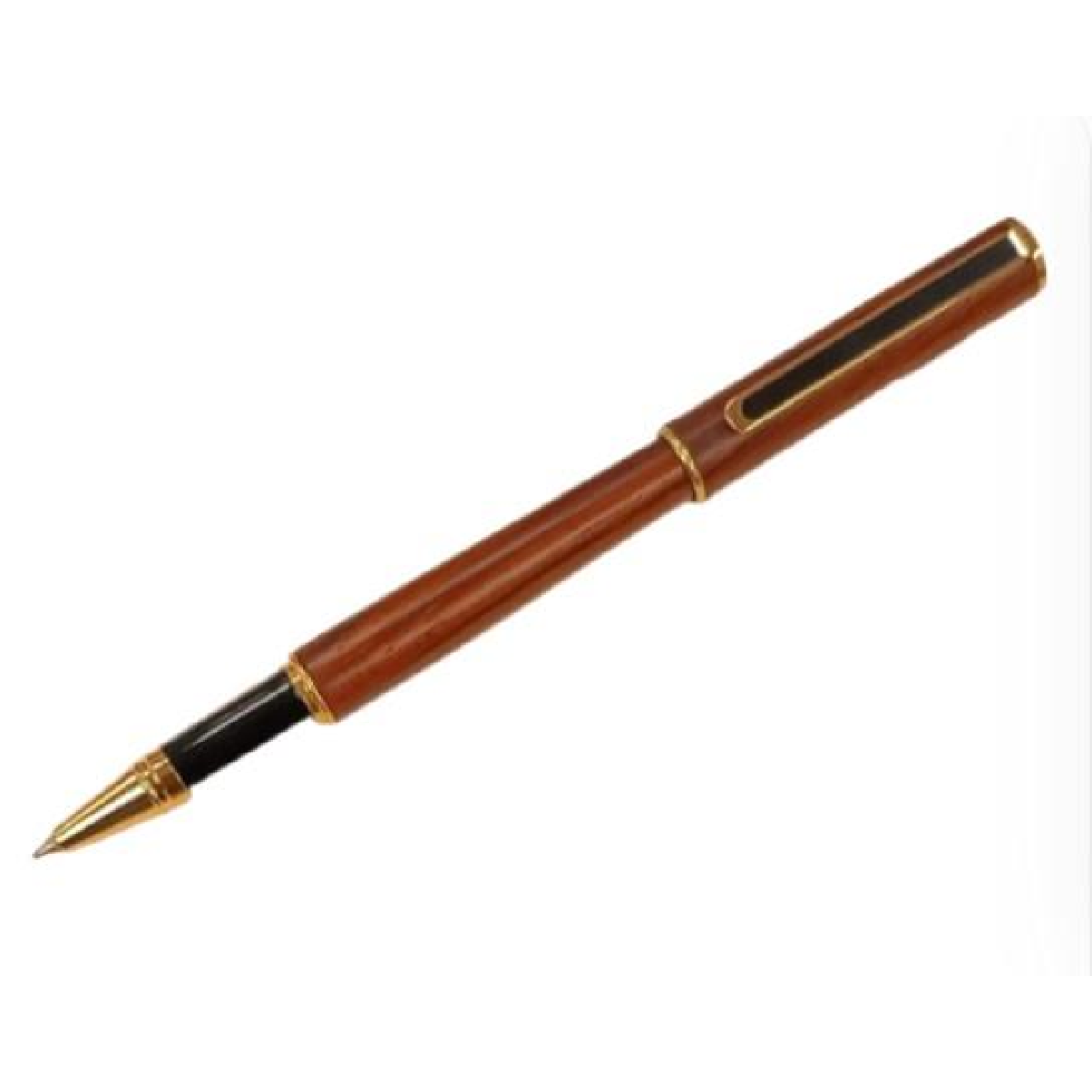 Imperial Wood Dark Brown Gold Trim Stylist Pen IMP318R