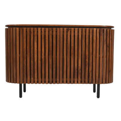Slatted Mango Wood Large 2 Doors Sideboard