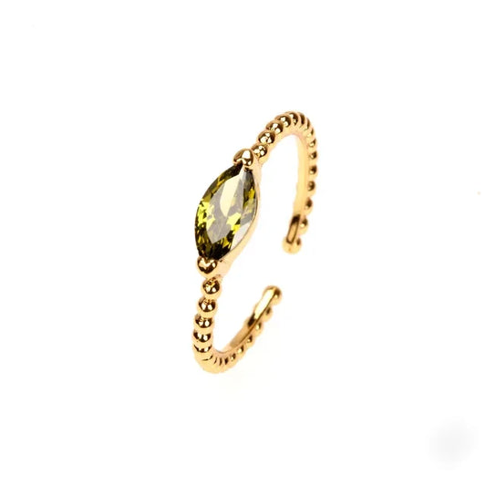 Leoni Adjustable Band Jewelled Ring