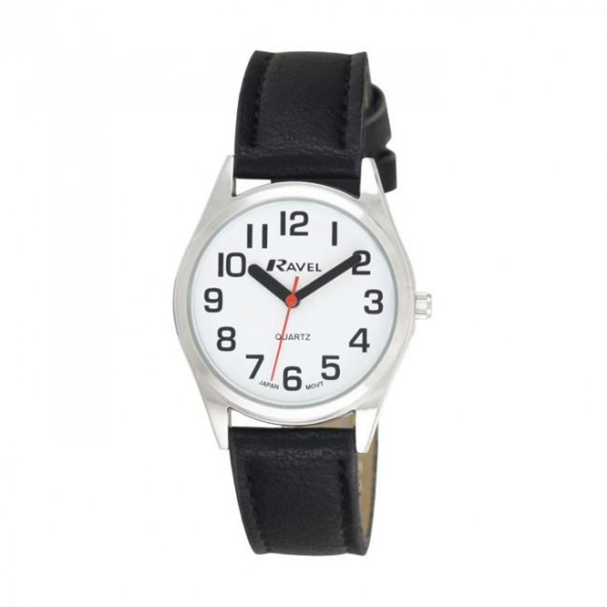 Ravel Mens Classic Strap Watch Black / Silver Watch R0125.01.1
