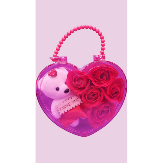 Scented Teddy Rose Gift Case