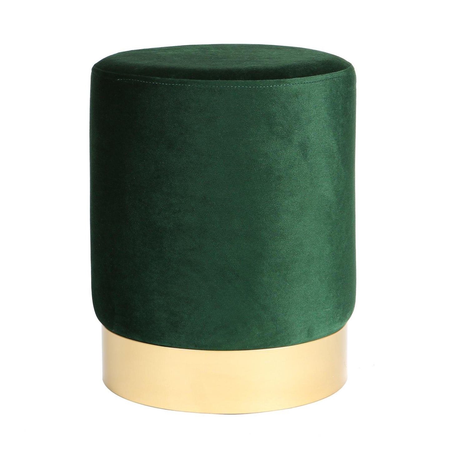 Round Velvet Footstool