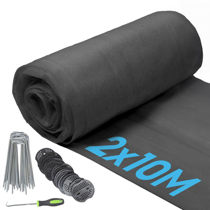 50gsm Weed Control Fabric Set with Pegs & Plates
