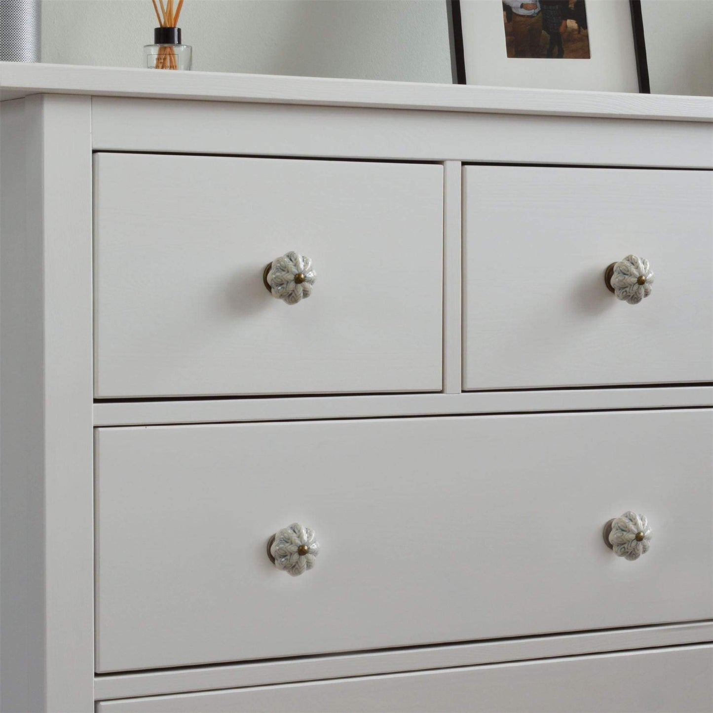 Vintage Floral Ceramic Cabinet Knob