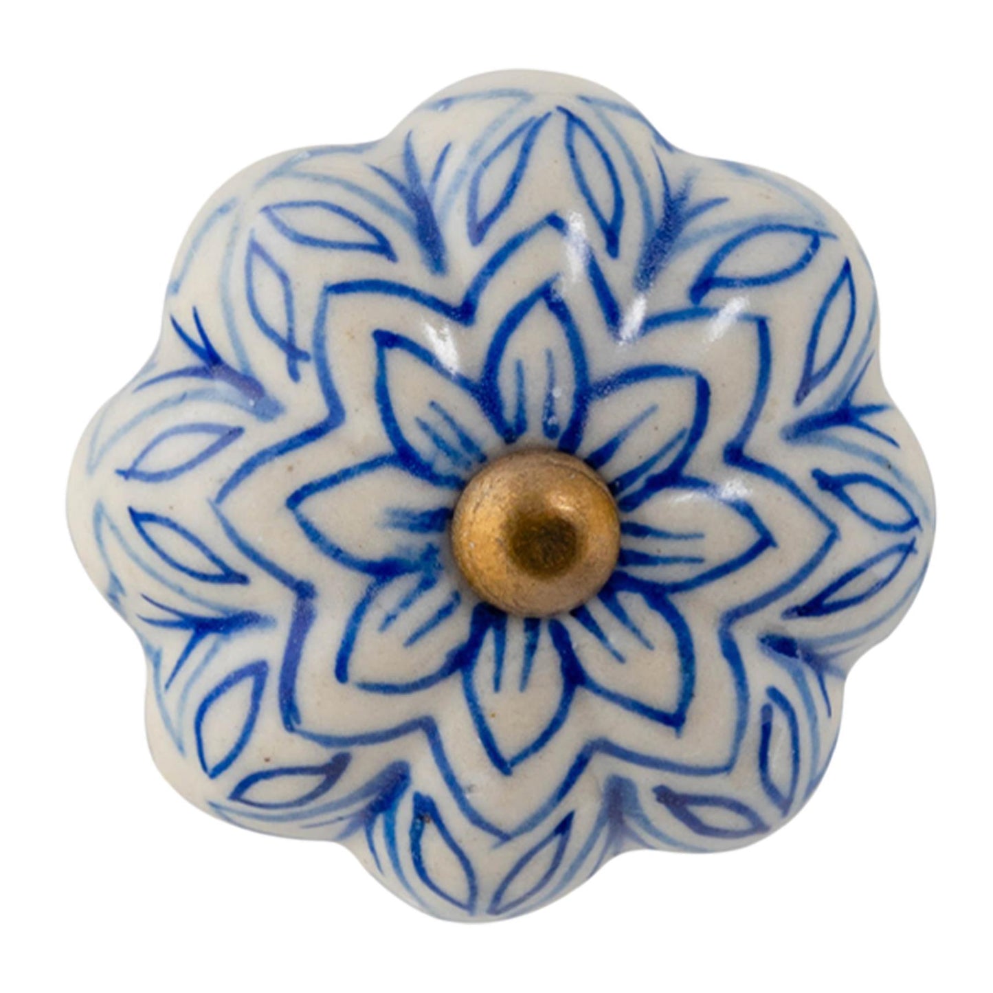 Vintage Floral Ceramic Cabinet Knob