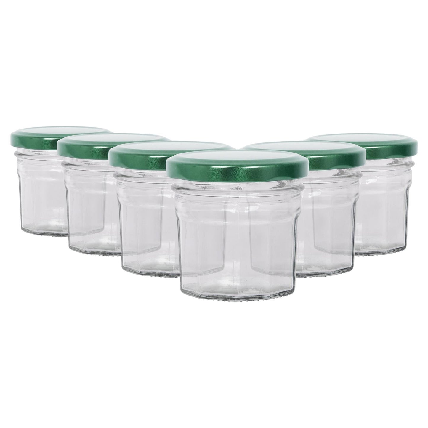 90ml Glass Jam Jars with Lids - Pack of 6