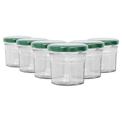 90ml Glass Jam Jars with Lids - Pack of 6