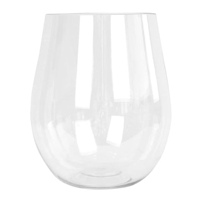 600ml Reusable Plastic Stemless Wine Glasses - Pack of Six