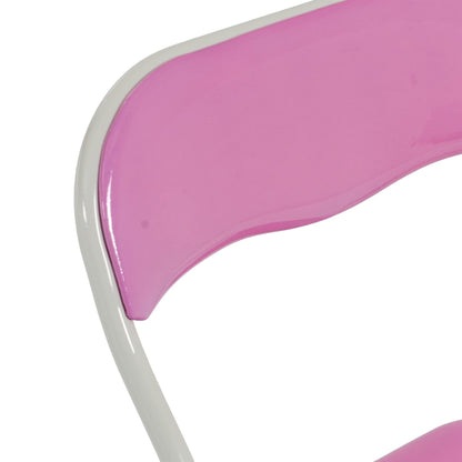 Pink Wave Padded Folding Chair - Pack of Six