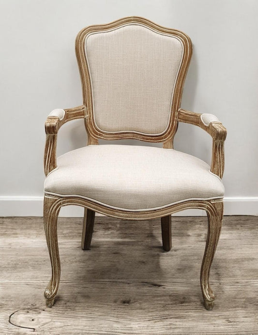 95CM LINEN FABRIC LOUIS CHAIR