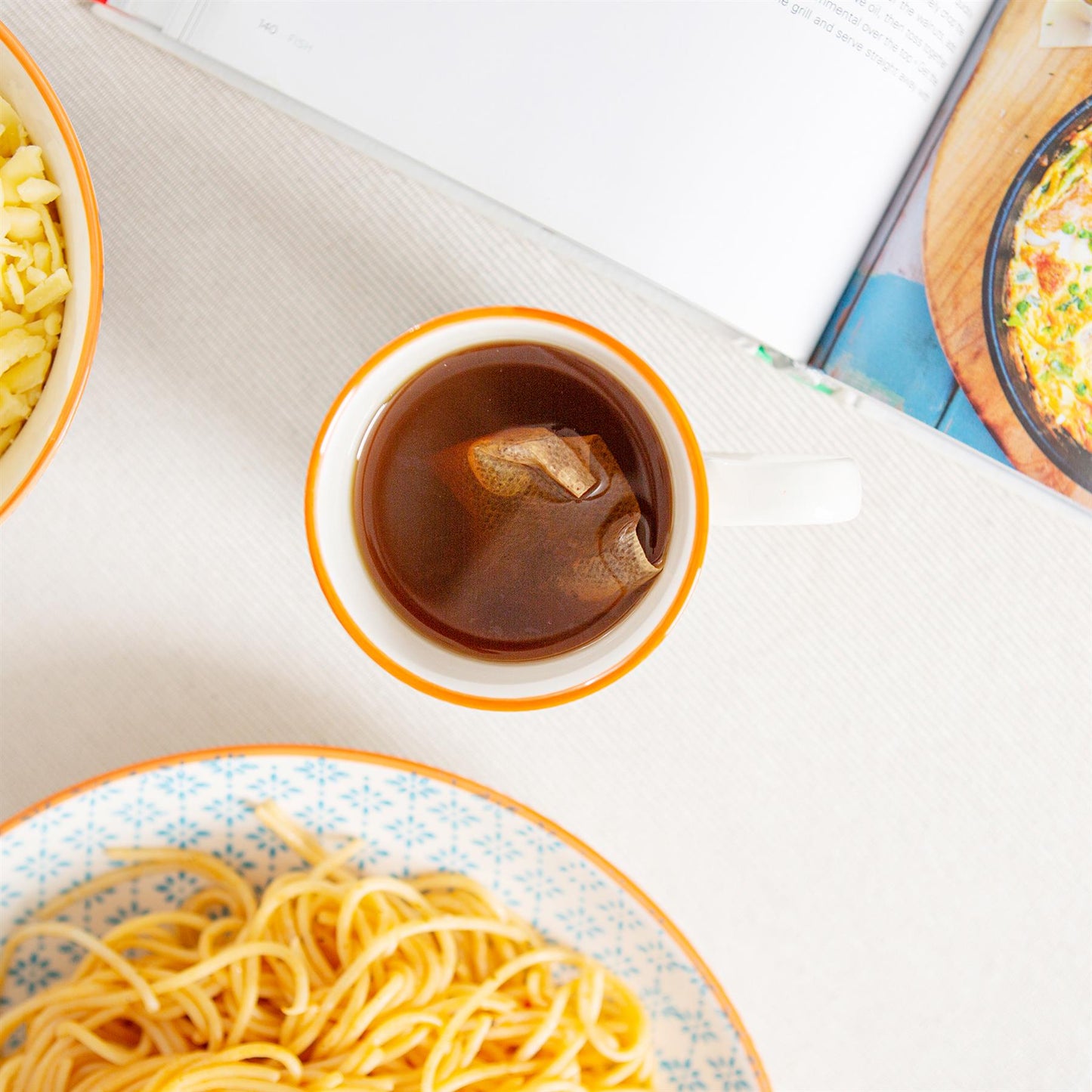 24pc Hand-Printed Floral Stoneware Dinner Set