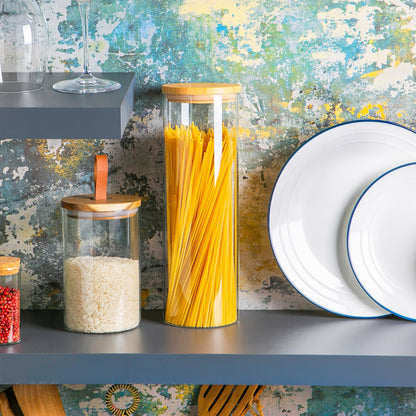 2L Scandi Storage Jar with Wooden Lid