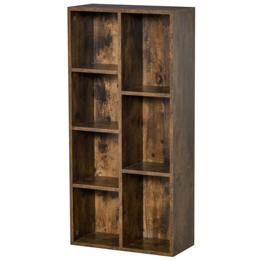 Seven-Compartment Bookcase - Wood-Effect