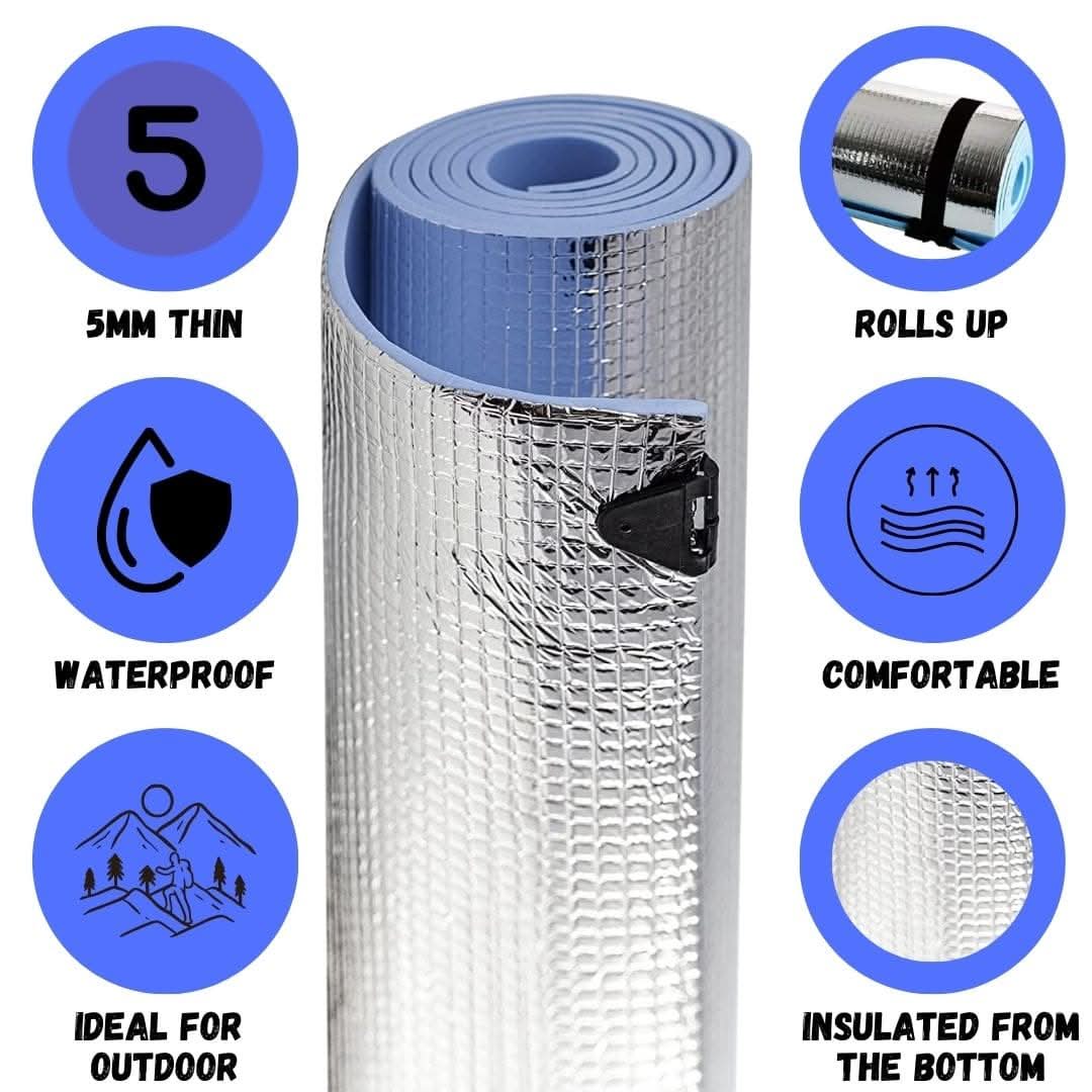 Single Compact Waterproof Roll Up Insulated Foam Camping Mat
