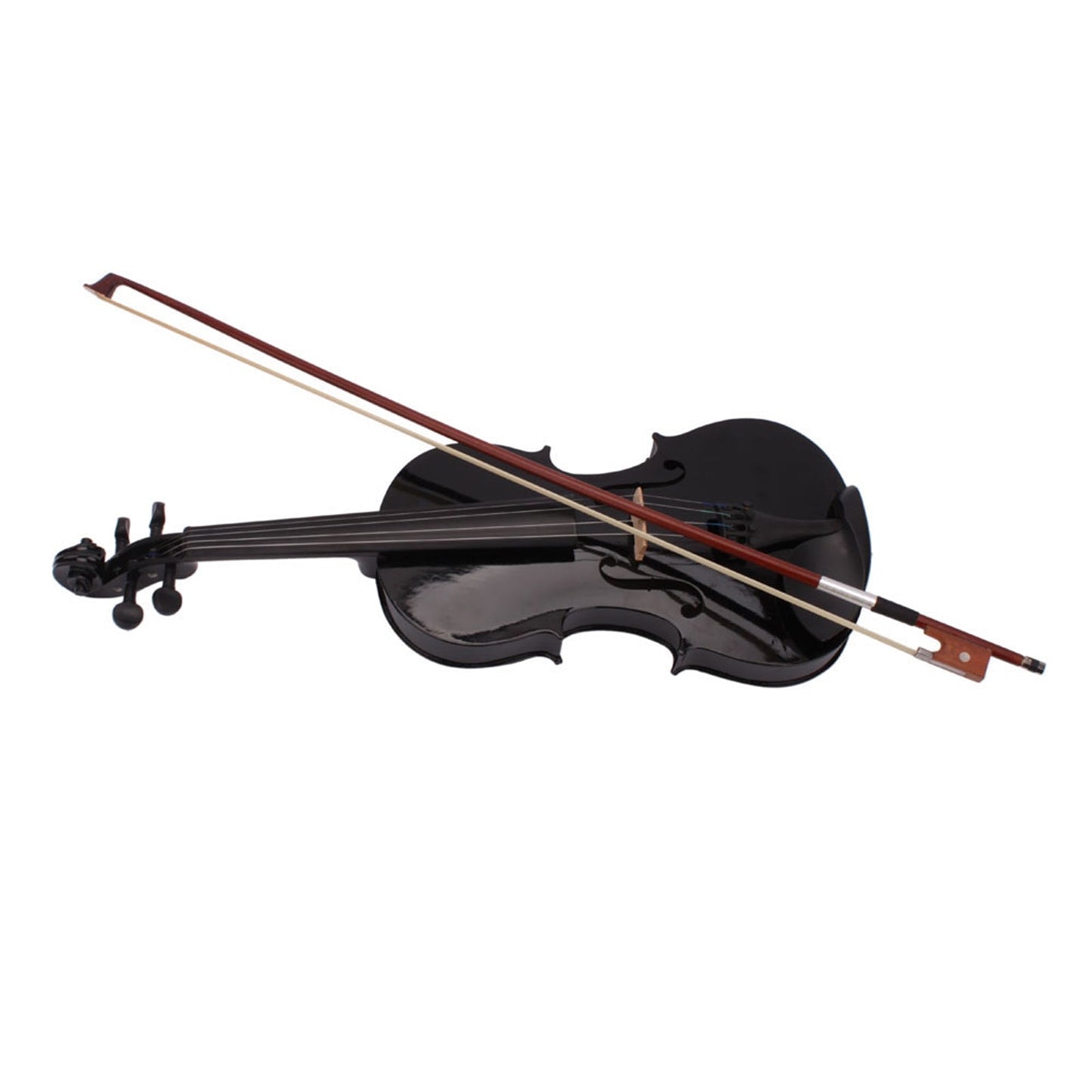 New 4/4 Acoustic Violin Case Bow Rosin Black