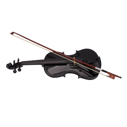 New 4/4 Acoustic Violin Case Bow Rosin Black