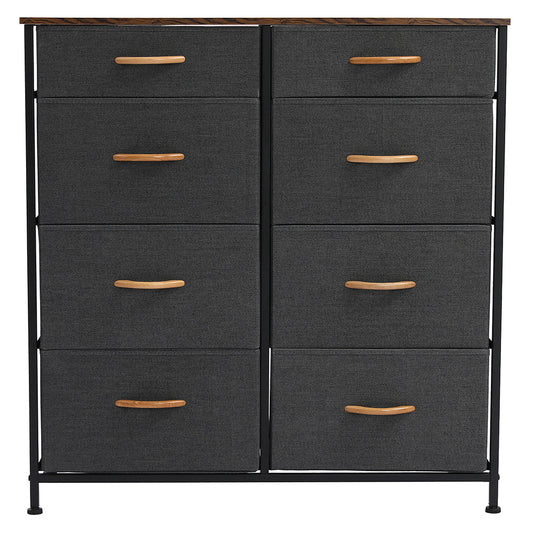 Vertical Furniture Storage Tower - Sturdy Steel Frame, Easy Pull Fabric Bins - Organizer Unit for Bedroom, Hallway, Entryway, Closets - 8 Drawers