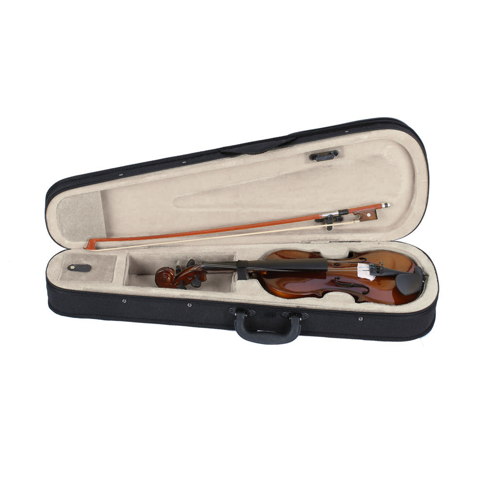 New 1/4 Acoustic Violin Case Bow Rosin Natural