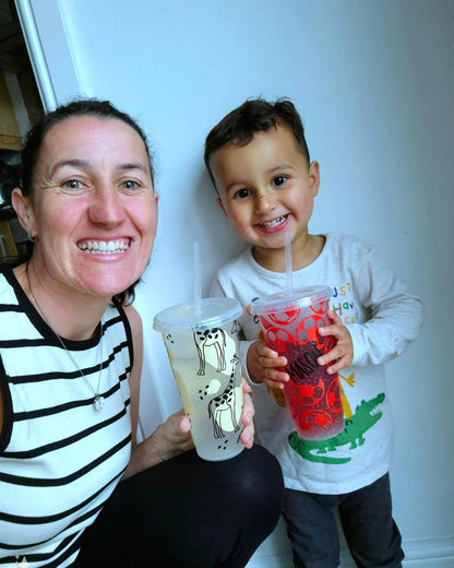 Giraffe Tumbler Venti Cold Cup 24oz - With Straw