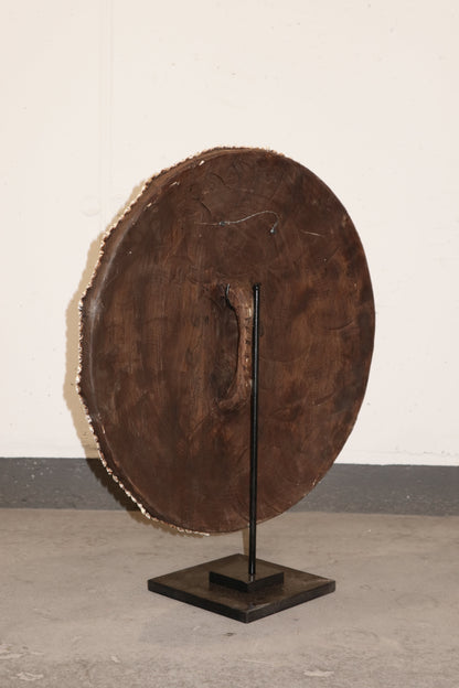 Cameroon Beaded Shield - L - 56cm Yellow 04