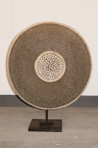 Cameroon Beaded Shield - L - 55cm Gold 09