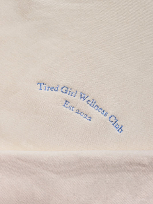 Tired Girl Wellness Club embroidered crewneck sweatshirt
