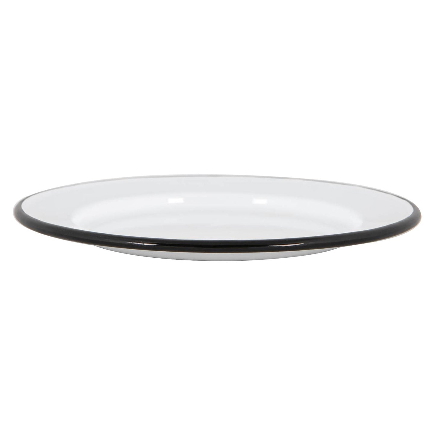 20cm White Enamel Side Plates - Pack of Six