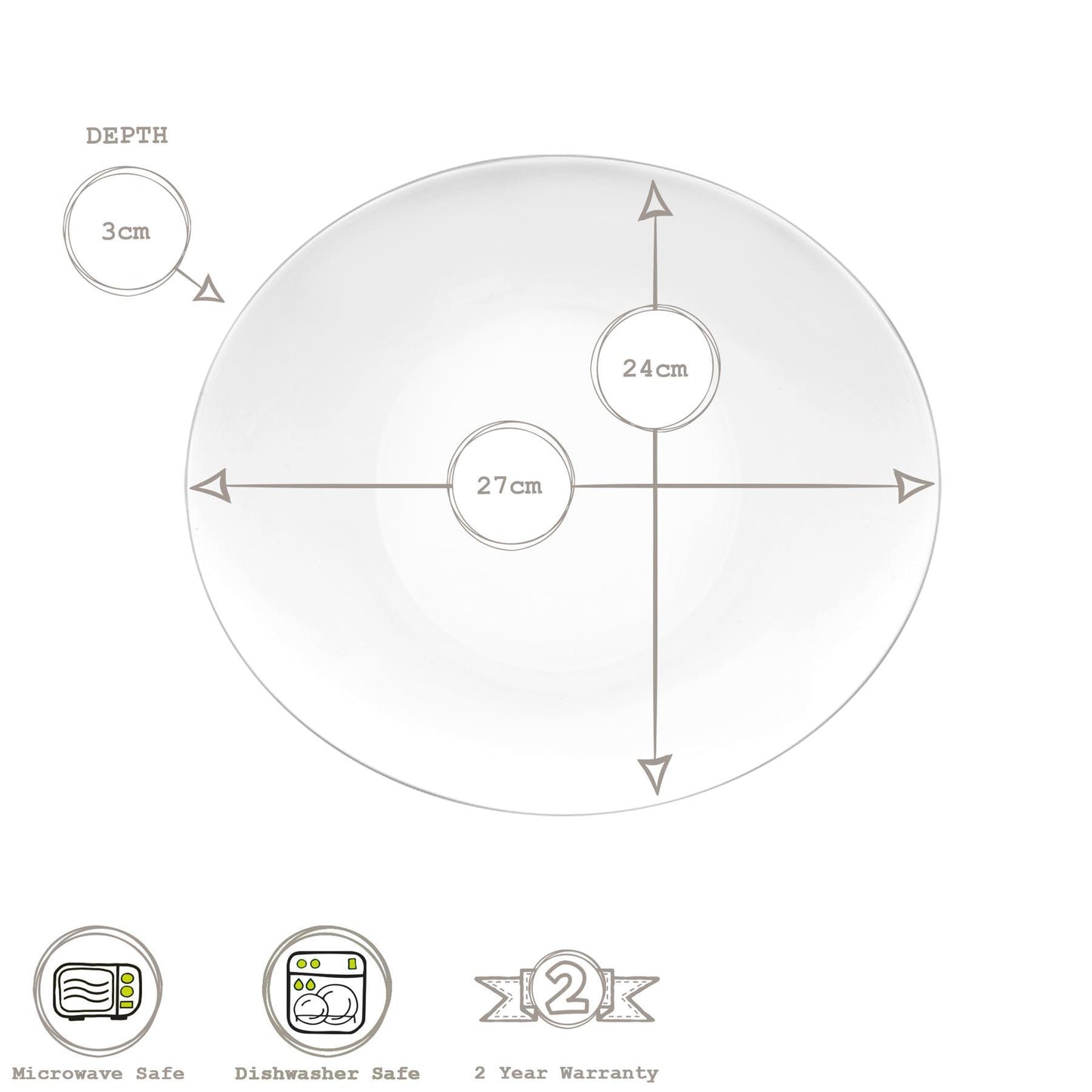18pc Prometeo Glass Dinner Set