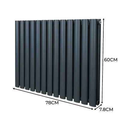 Oval Column Radiator 600mm x 780mm Anthracite Grey