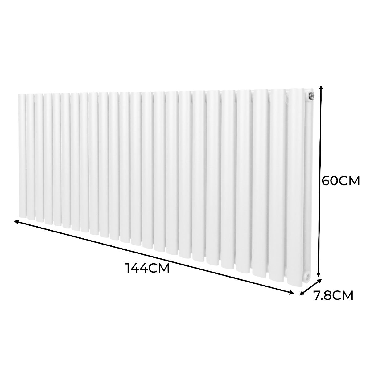 Oval Column Radiator 600mm x 1440mm White