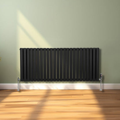 Oval Column Radiator 600mm x 1440mm Black