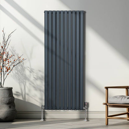 Oval Column Radiator 1600mm x 600mm Anthracite Grey