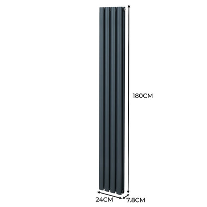 Oval Column Radiator 1800mm x 240mm Anthracite Grey